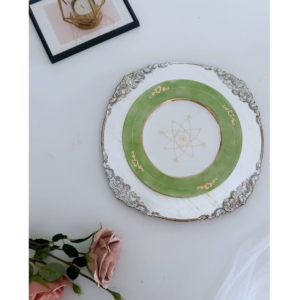 ポーセラーツインストラクターコースの課題金彩1のプレート