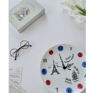 ポーセラーツインストラクターの上絵の具・装飾コースの課題作品のオンデキャールメディウム/26フラットプレート