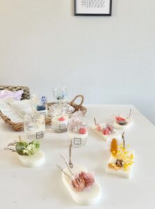 １日で簡単に誰でも取得できるアロマワックスデザインコースの生徒様作品
