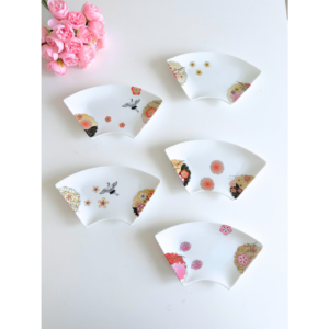 ポーセラーツで作った扇プレートは岡山&赤穂ポーセラーツ教室