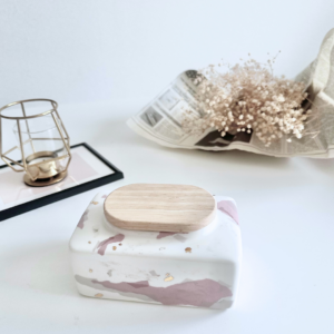 ポーセラーツの陶器のウェットティッシュボックス